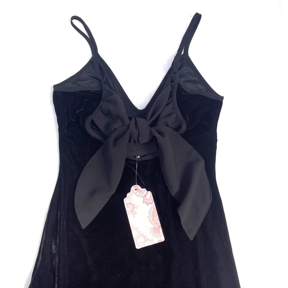NWT Band Of the Free velour spaghetti strap back tie dress XS/S - Picture 10 of 14